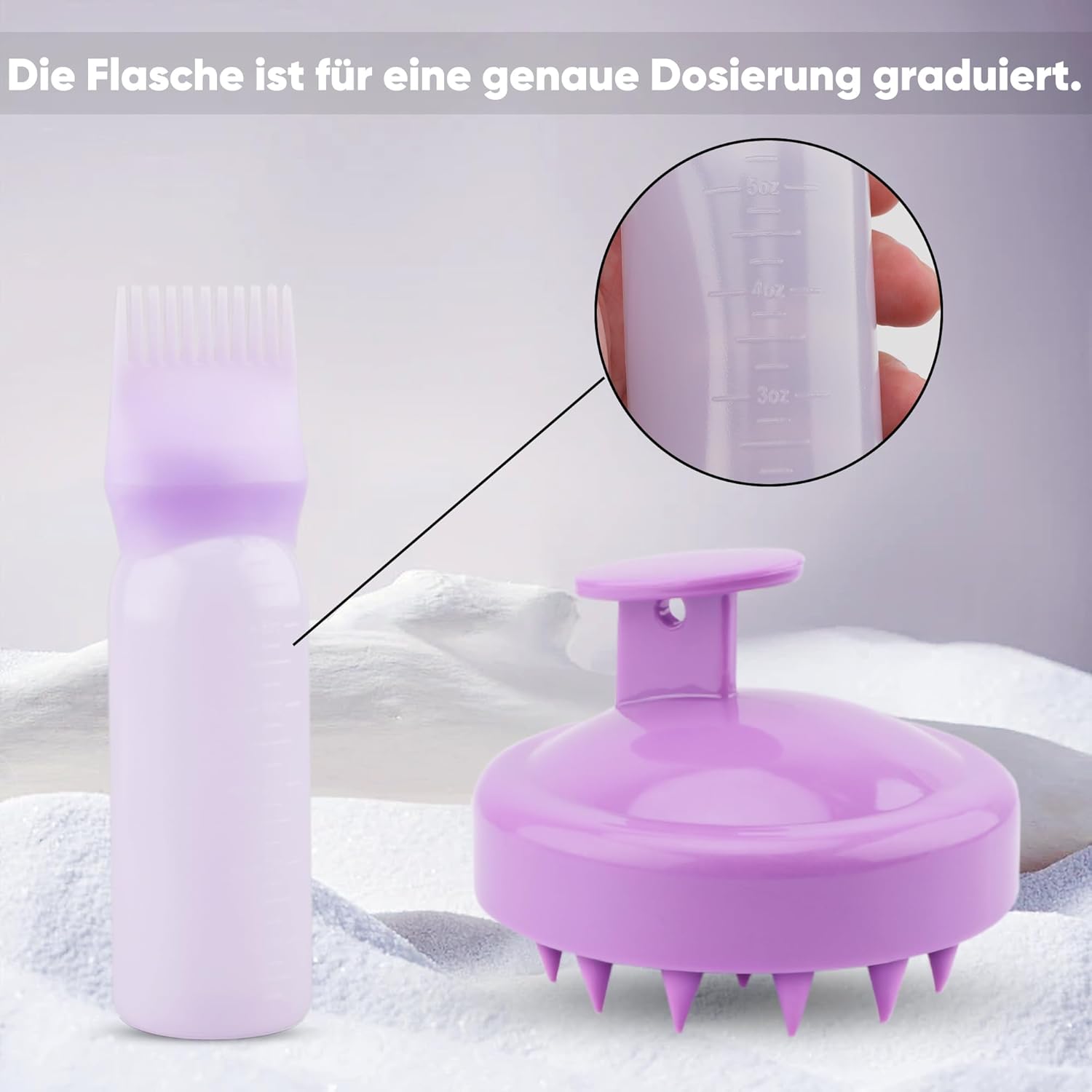 Haaröl Applikator mit Haarfärbebürste Ölflasche